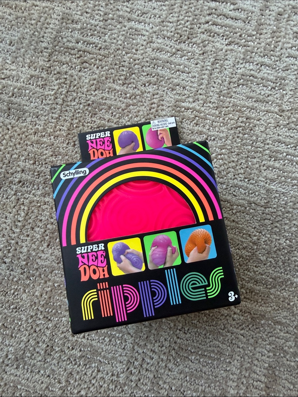 Super NeeDoh Ripples Squishy Toy - Bright Pink